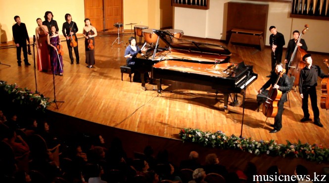 финал Фестиваля классической музыки: скетч-попурри в исполнении студентов и Ж.Аубакировой
